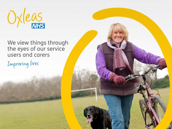 Oxleas photography featuring a lady, dog and a bicycle in the park