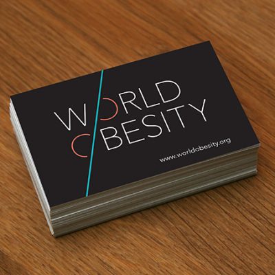 World Obesity business card designs