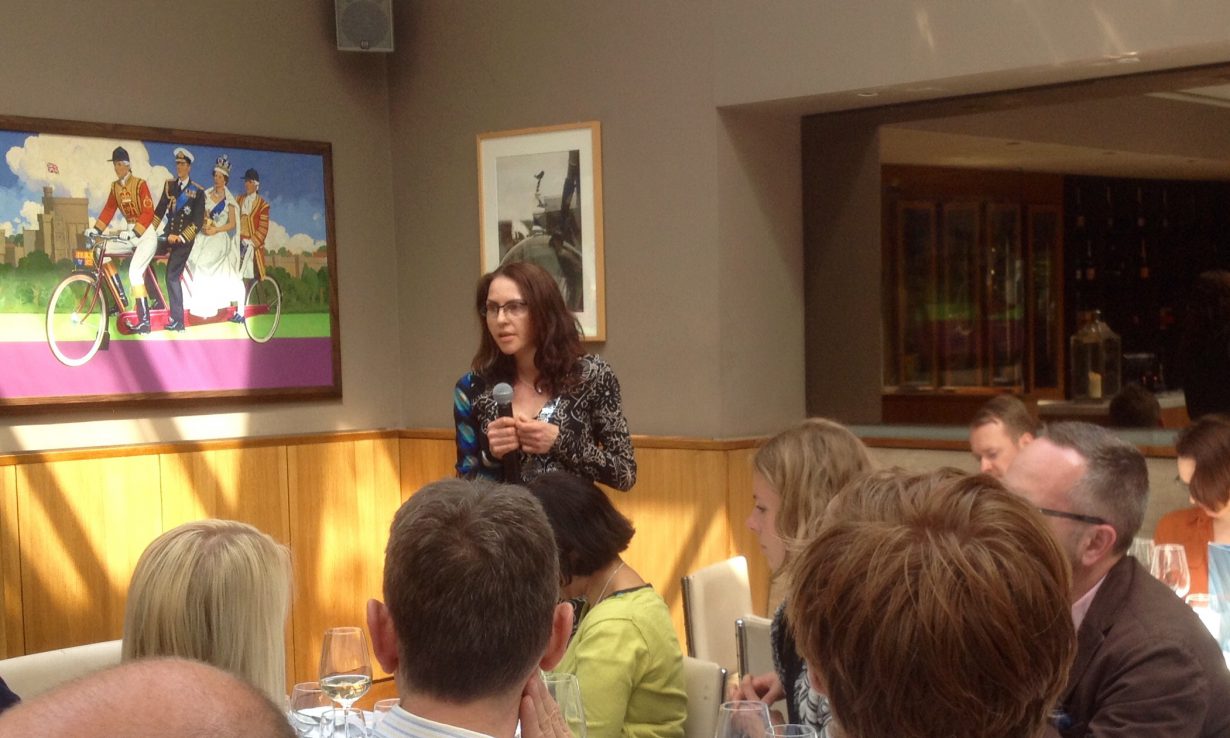 Emma speaking at Charity Comms lunch - rebranding the third sector
