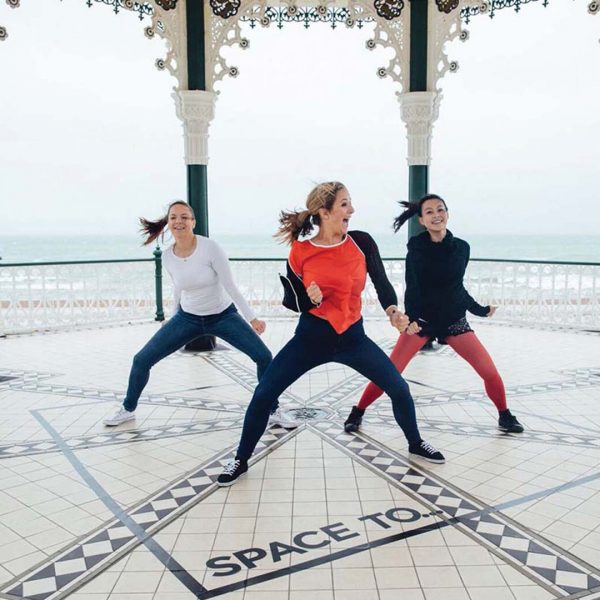 Dancers in the Brighton bandstand