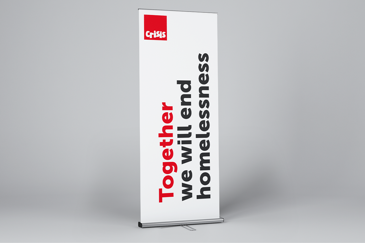 Crisis roll up banner mockup