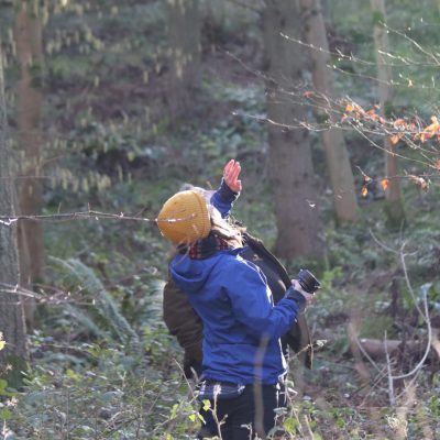 Neo's Kelly Smith in Kingley Vale woods, South Downs National Park